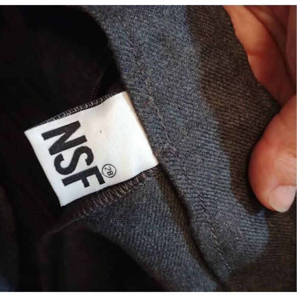 NSF Wool Edith cropped trousers size 28 charcoal gray new without tags - Picture 5 of 6